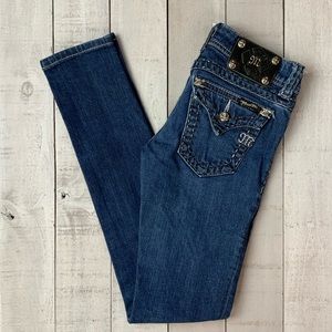 Miss Me skinny jeans back flap pockets